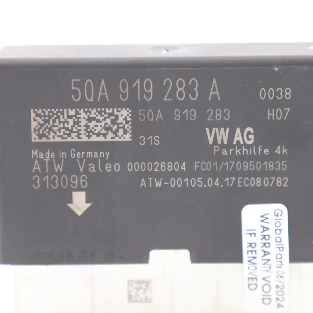 Audi A3 S3 8V VW Golf 7 Seat Leon 3 Parking Assist PDC Control Module - SKU 5QA919283A - Part number 5QA919283A