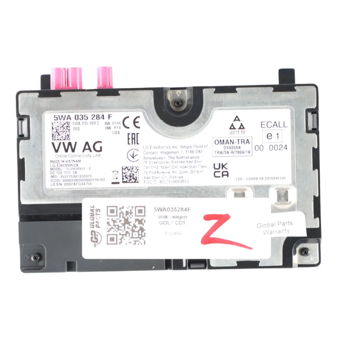 Mk8 Moduł Sterownik Usług Online ECU do VW Volkswagen Golf o numerze 5WA035284F VW Volkswagen Golf Mk8 Moduł Sterownik Usług Online ECU - SKU 5WA035284F - Numer Części 5WA035284F
