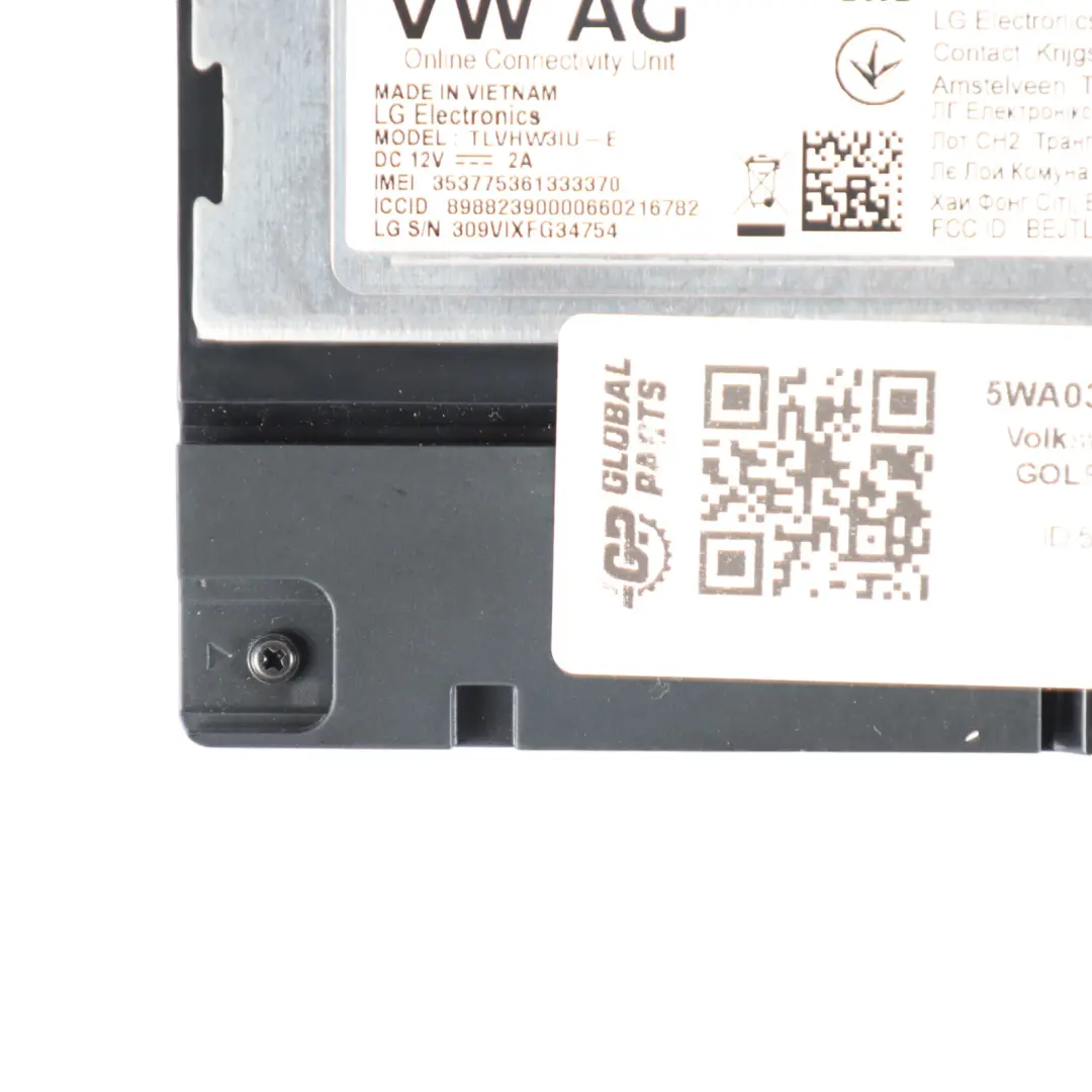 VW Volkswagen Golf Mk8 Module services en ligne Unité de contrôle ECU - SKU 5WA035284F - Numéro de pièce 5WA035284F