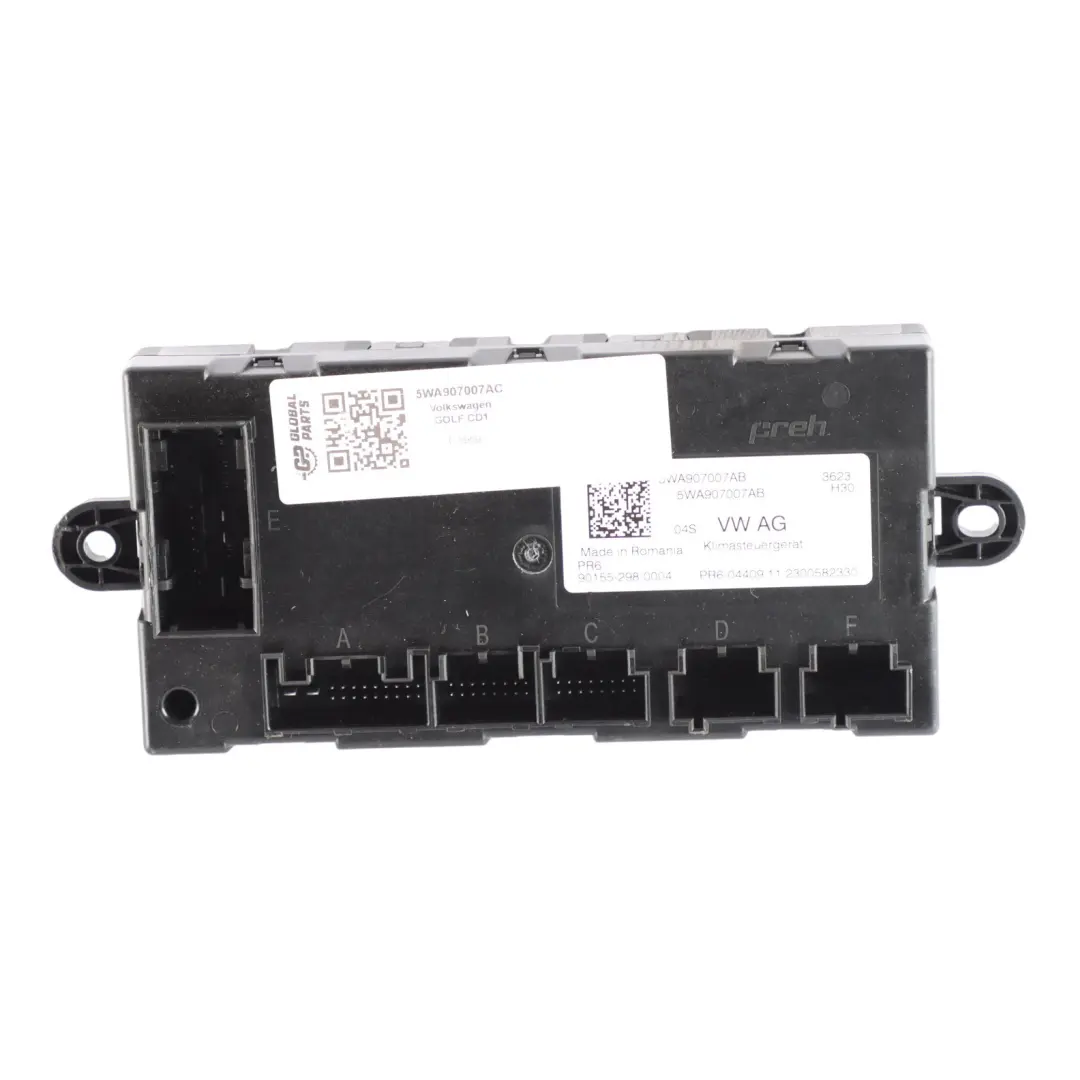 Mk8 Aire Acondicionado A/C Unidad de Control Módulo 5WA907007AB para Volkswagen Golf con número de pieza 5WA907007AC Volkswagen Golf Mk8 Aire Acondicionado A/C Unidad de Control Módulo 5WA907007AB - SKU 5WA907007AC - Número de pieza 5WA907007AC