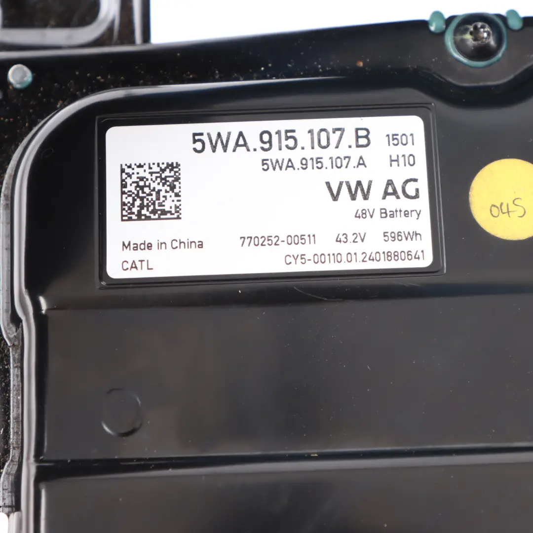 VW Golf 8 1.5 eTSI Engine DFYA Mild Hybrid Lithium Batery 48V 596Wh - SKU 5WA915107B - Part number 5WA915107B