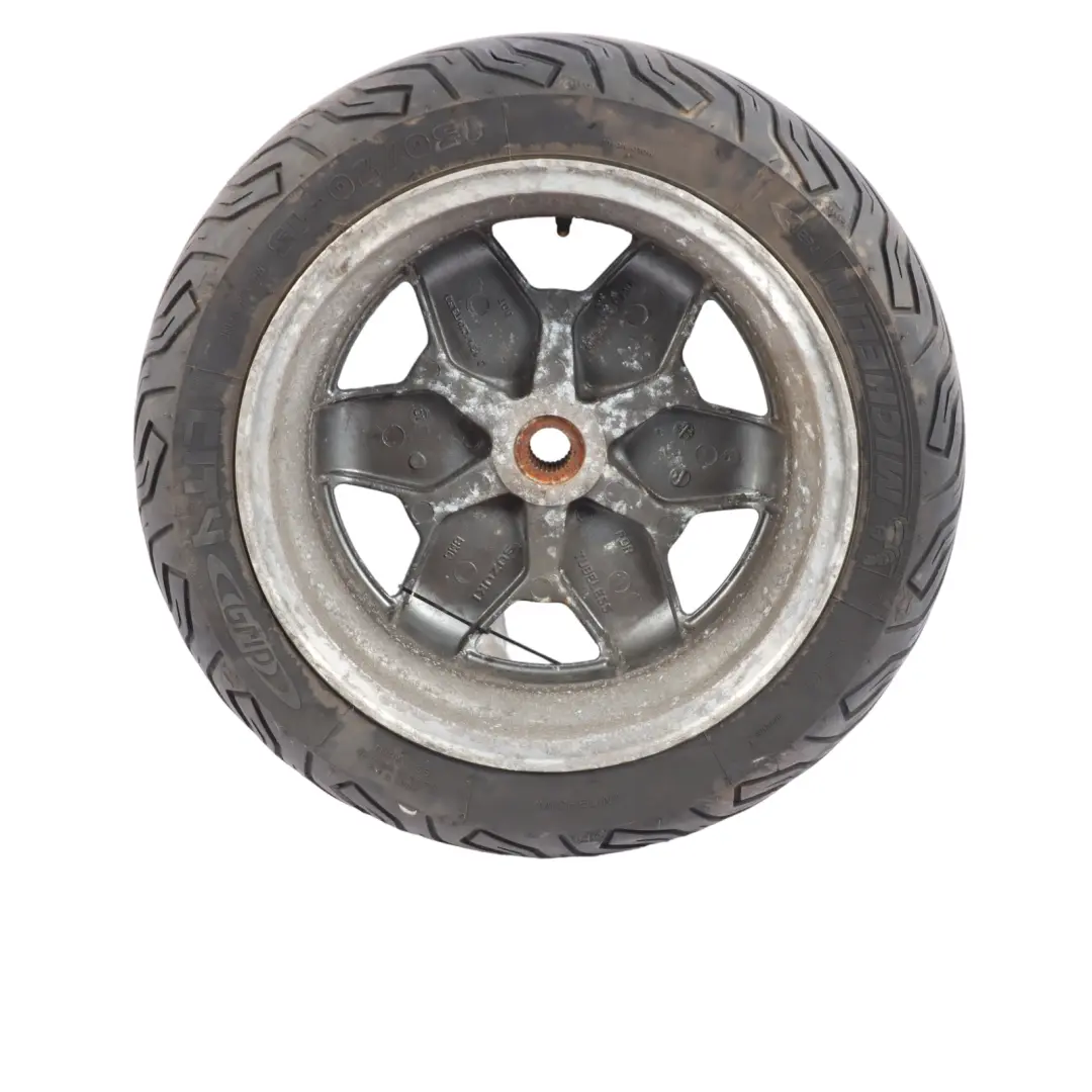 Burgman AN400Y Wheel Rear Steel R13 Michelin Tyre 130/70 to Suzuki with Part number 6411014F0112R Suzuki Burgman AN400Y Wheel Rear Steel R13 Michelin Tyre 130/70 - SKU 6411014F0112R - Part number 6411014F0112R