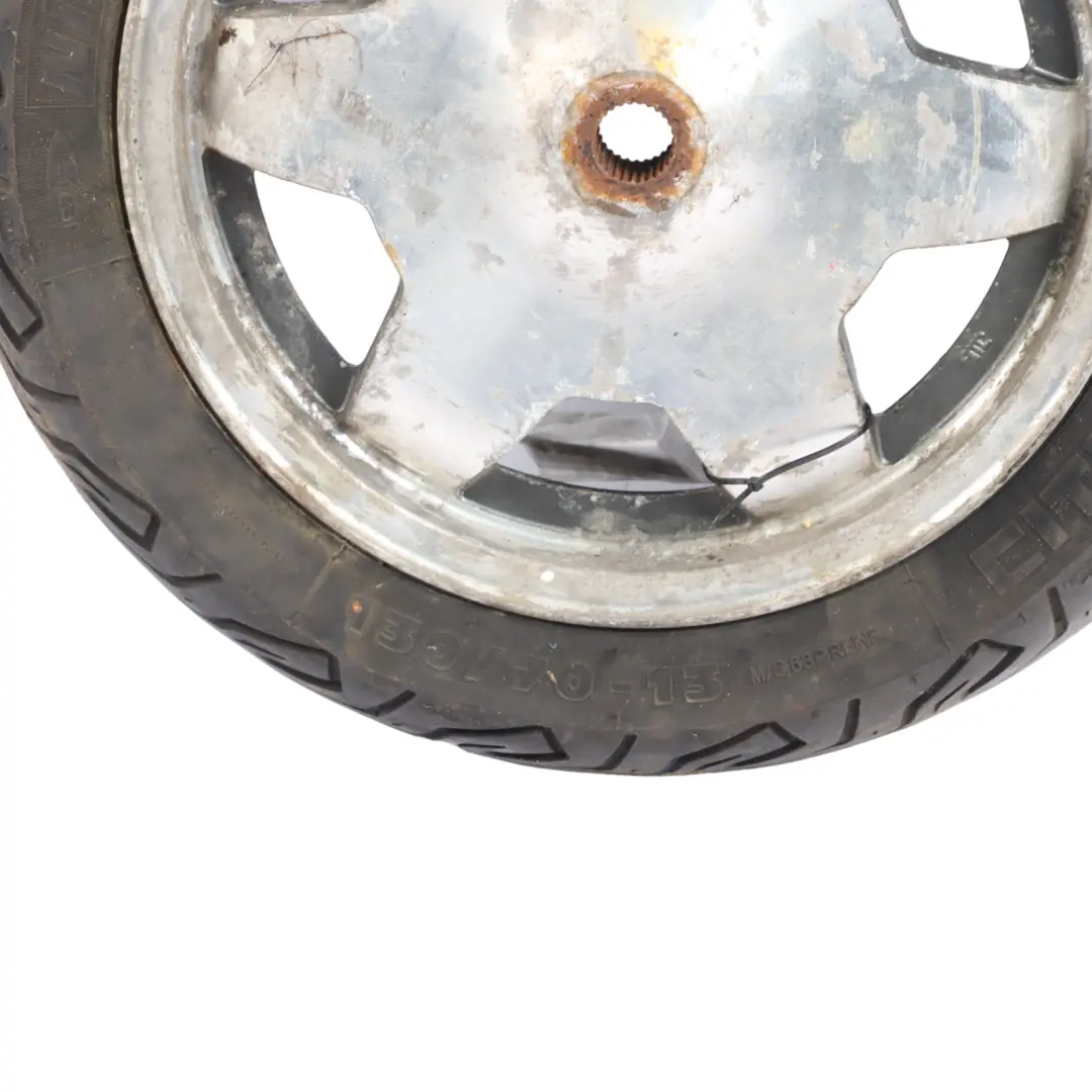 Burgman AN400Y Wheel Rear Steel R13 Michelin Tyre 130/70 to Suzuki with Part number 6411014F0112R Suzuki Burgman AN400Y Wheel Rear Steel R13 Michelin Tyre 130/70 - SKU 6411014F0112R - Part number 6411014F0112R