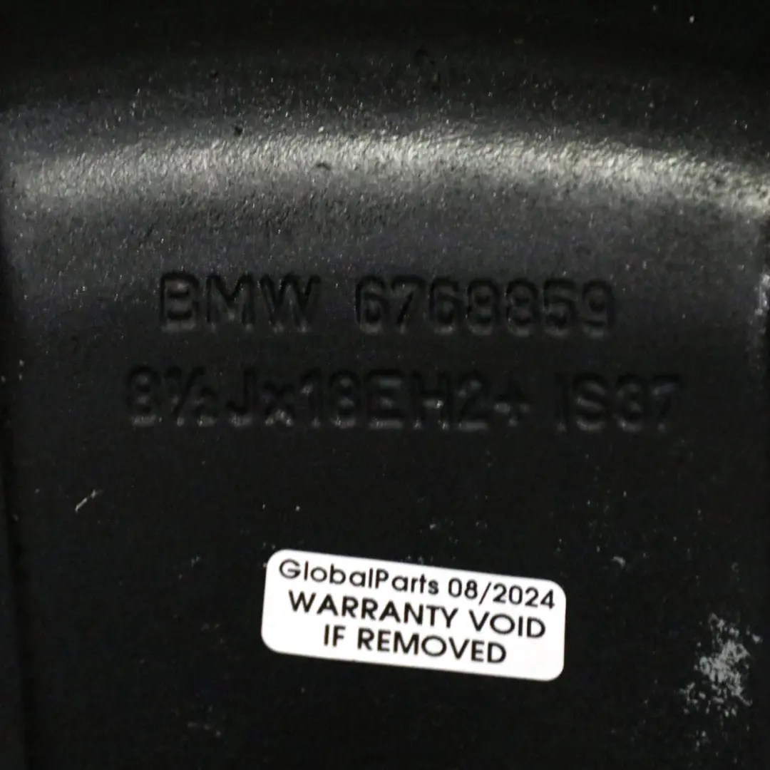 BMW E90 E91 E92 Black Rear Wheel Alloy Rim 18" Star Spoke 189 8,5J ET:37 - SKU 6768859-3 - Part number 6768859
