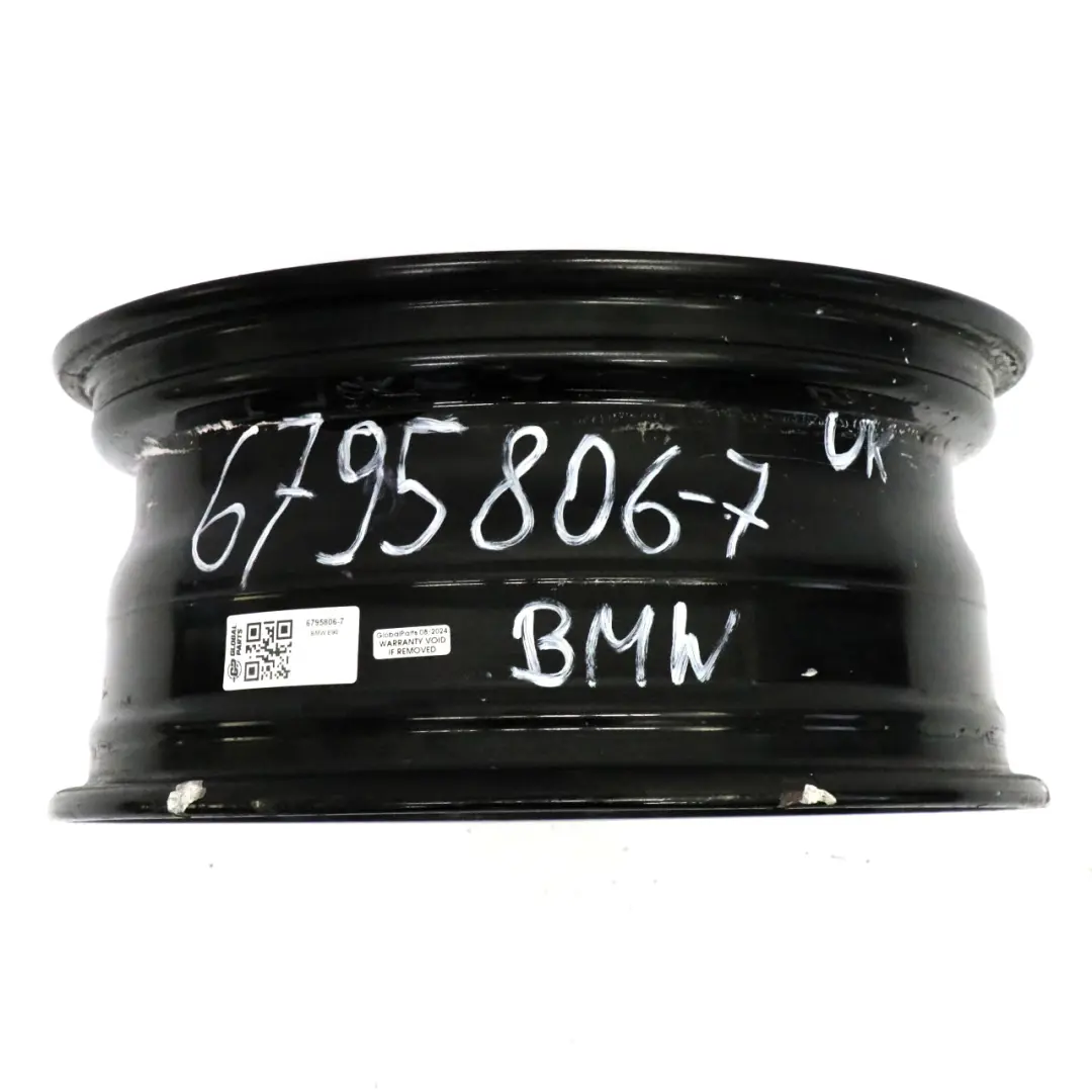 BMW E90 F30 Black Right Alloy Wheel Rim 16" Streamline 306 ET:31 7J - SKU 6795806-7 - Part number 6795806