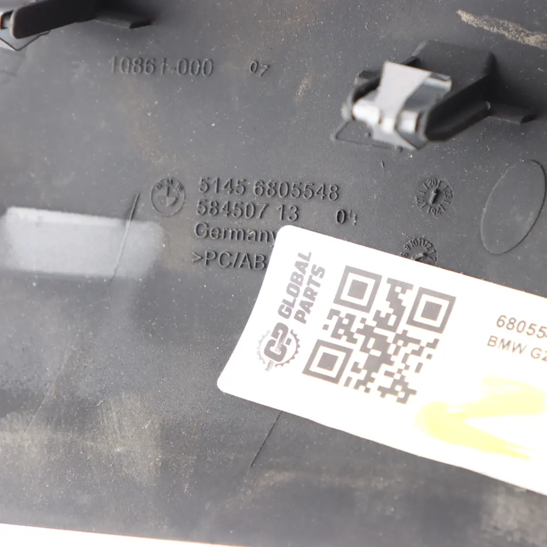 Cubierta Carcasa Panel Head Up Display Negro para BMW G20 con número de pieza 6805548 BMW G20 Cubierta Carcasa Panel Head Up Display Negro - SKU 6805548 - Número de pieza 6805548
