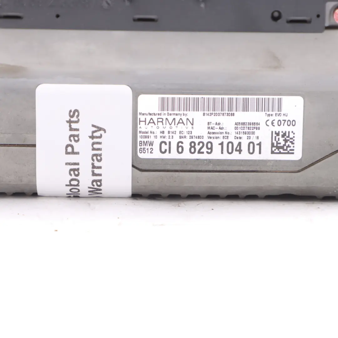  Head Unit BMW F20 F21 F30 F31 LCI Radio Media Player Sat Nav High 2 - SKU 6829104 - Part number 6829104