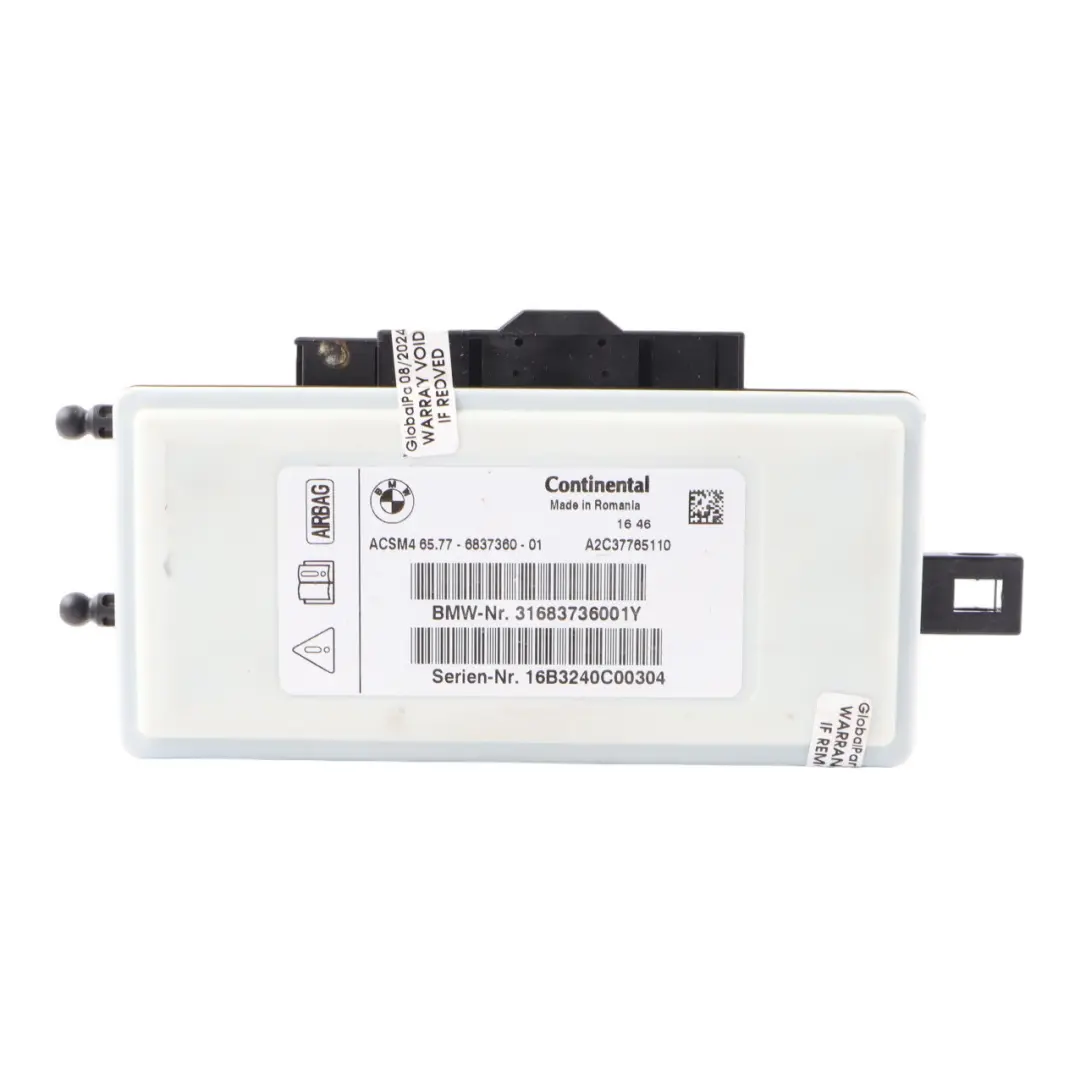BMW X5 F15 F23 ACSM5 Control Unit Air Bag Module ECU Control Module - SKU 6837360 - Part number 6837360