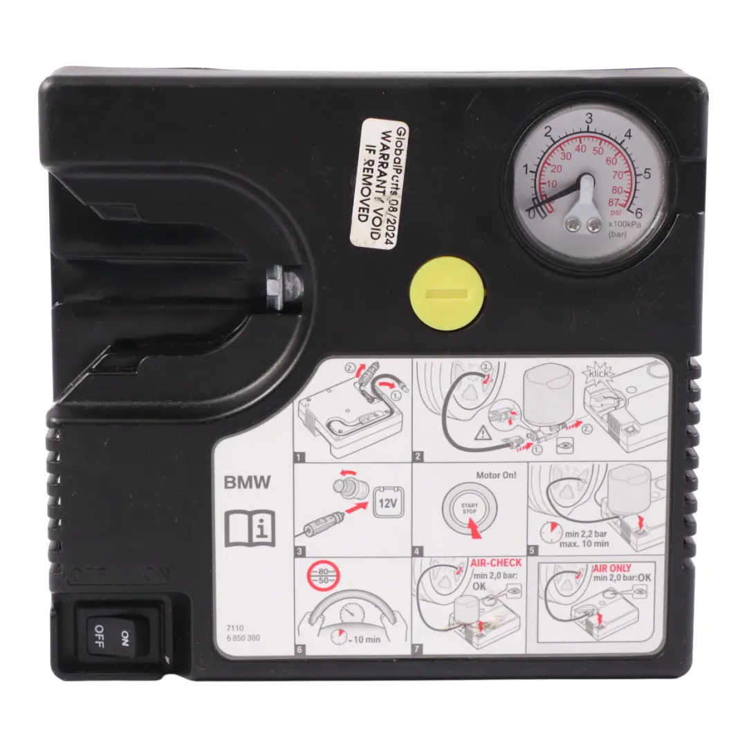 Mobilitätssystem Reifenkompressor für BMW F20 F21 F30 Mini F55 F56 mit Teilenummer 6850380 BMW F20 F21 F30 Mini F55 F56 Mobilitätssystem Reifenkompressor - SKU 6850380-1 - Teilenummer 6850380