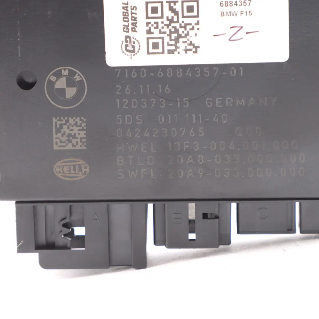 BMW X5 F15 Towing Hitch Trailer Hook Module Control Unit ECU - SKU 6884357 - Part number 6884357