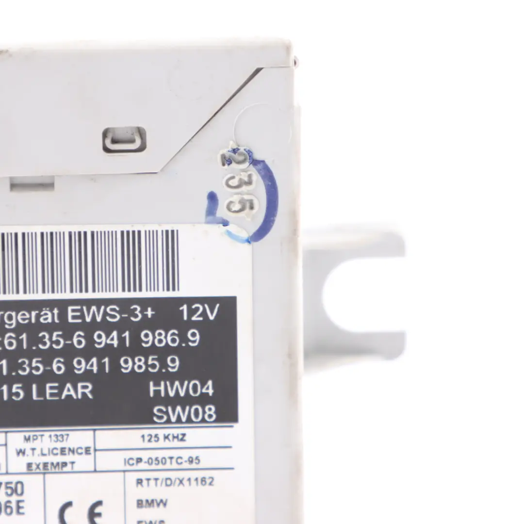 EWS III Central Lock Immobilizer Control Module ECU to BMW R53 with Part number 6941986 BMW R53 EWS III Central Lock Immobilizer Control Module ECU - SKU 6941986-1 - Part number 6941986