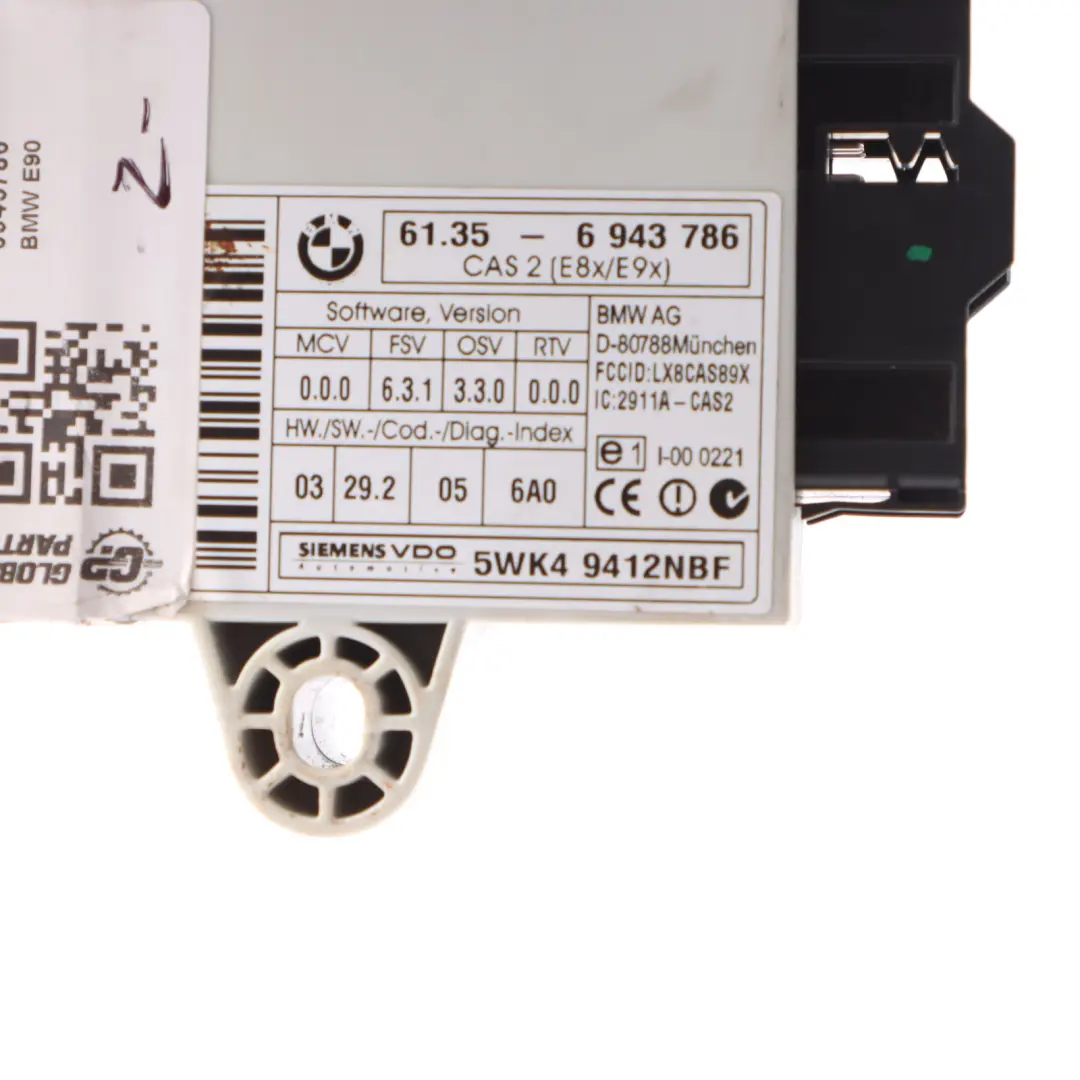 CAS2 ECU Control Unit Module 61356964051 to BMW E87 E90 with Part number 6943786 BMW E87 E90 CAS2 ECU Control Unit Module 61356964051 - SKU 6943786 - Part number 6943786