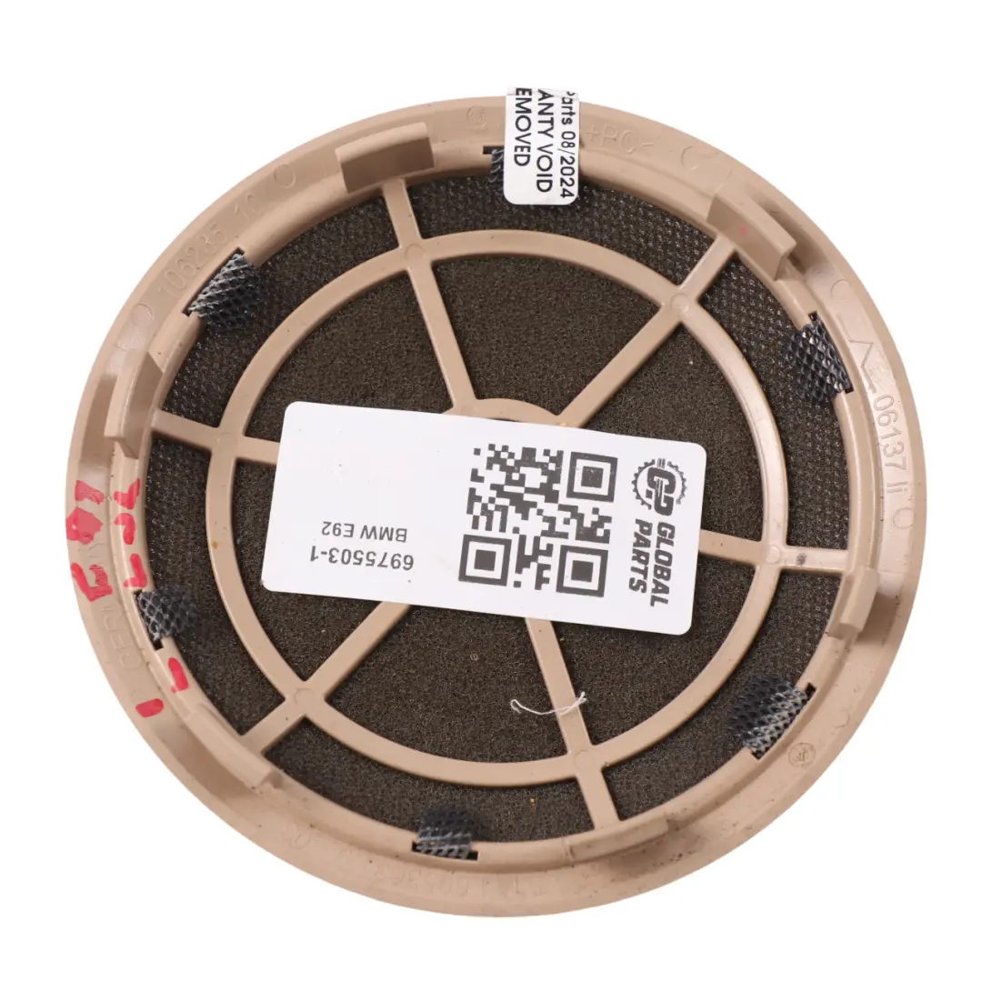  Cubre Altavoz BMW E92 E93 Tarjeta de Puerta Delantera Izquierda Crema Beige - SKU 6975503-1 - Número de pieza 6975507