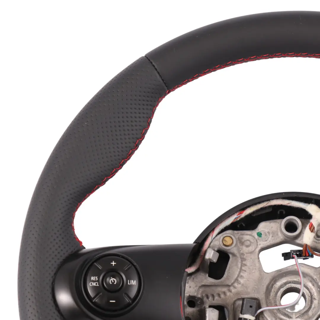 Leather Sport Steering Wheel Red Threads to Mini Cooper F54 F55 F56 F60 NEW Black with Part number 6996047 Mini Cooper F54 F55 F56 F60 NEW Black Leather Sport Steering Wheel Red Threads - SKU 6996047-5 - Part number 6996047