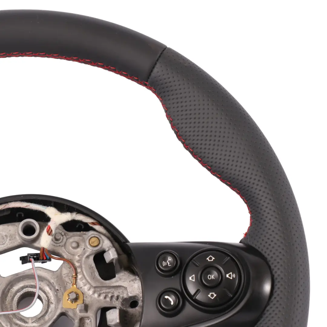 Mini Cooper F54 F55 F56 F60 NEW Black Leather Sport Steering Wheel Red Threads - SKU 6996047-5 - Part number  6996047