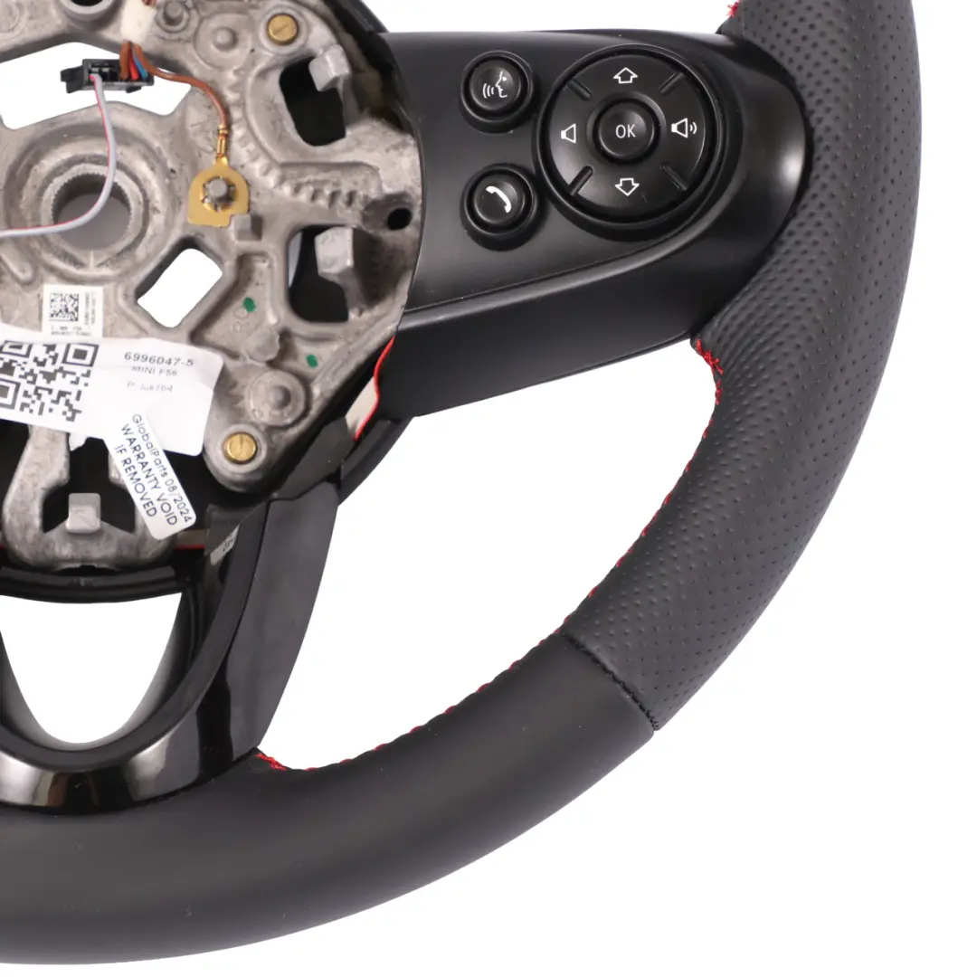 Mini Cooper F55 F56 F60 NEU Schwarz Leder Sportlenkrad Sport Lenkrad Rote Fäden - SKU 6996047-5 - Teilenummer  6996047