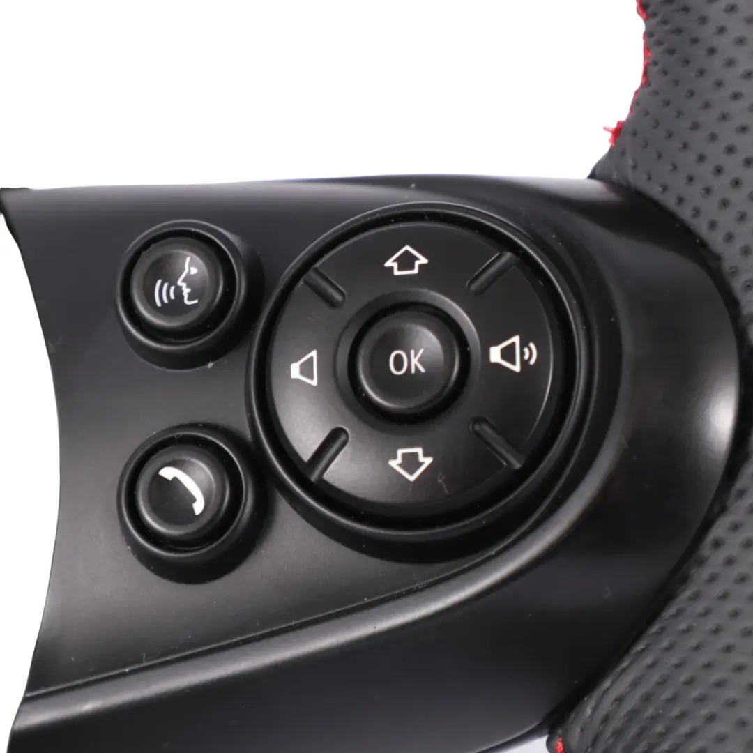 NUEVO Volante Deportivo de Cuero Negro Hilos Rojos para Mini Cooper F54 F55 F56 F60 con número de pieza 6996047 Mini Cooper F54 F55 F56 F60 NUEVO Volante Deportivo de Cuero Negro Hilos Rojos - SKU 6996047-5 - Número de pieza 6996047