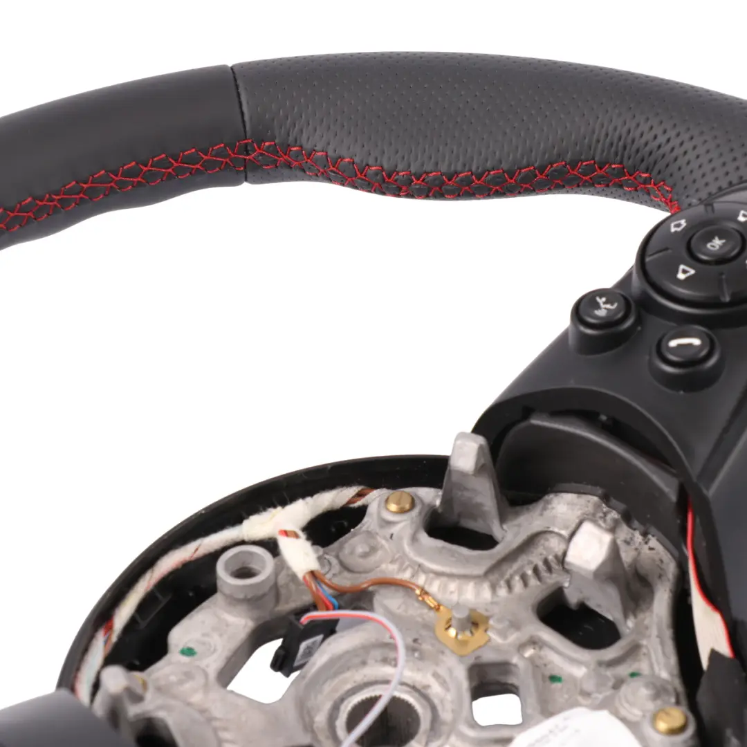 Leather Sport Steering Wheel Red Threads to Mini Cooper F54 F55 F56 F60 NEW Black with Part number 6996047 Mini Cooper F54 F55 F56 F60 NEW Black Leather Sport Steering Wheel Red Threads - SKU 6996047-5 - Part number 6996047