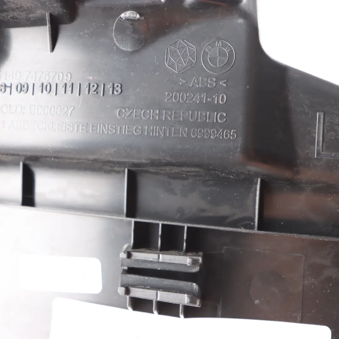 Entrance Cover Strip Sill Scuff Plate Left N/S Trim Panel to BMW F44 Rear with Part number 6999465 BMW F44 Rear Entrance Cover Strip Sill Scuff Plate Left N/S Trim Panel - SKU 6999465 - Part number 6999465