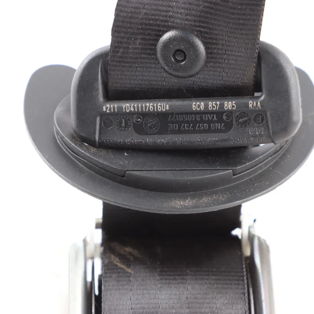 Seatbelt VW Volkswagen Polo 6C 6R Rear Seat Belt Left N/S Black - SKU 6C0857805 - Part number 6C0857805
