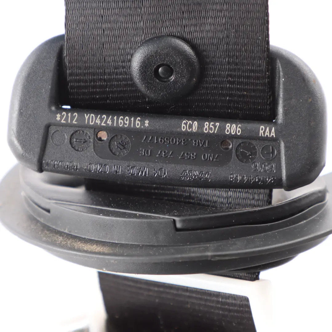 VW Volkswagen Polo 6C 6R Cinturón De Seguridad Trasero Derecho Negro - SKU 6C0857806 - Número de pieza 6C0857806