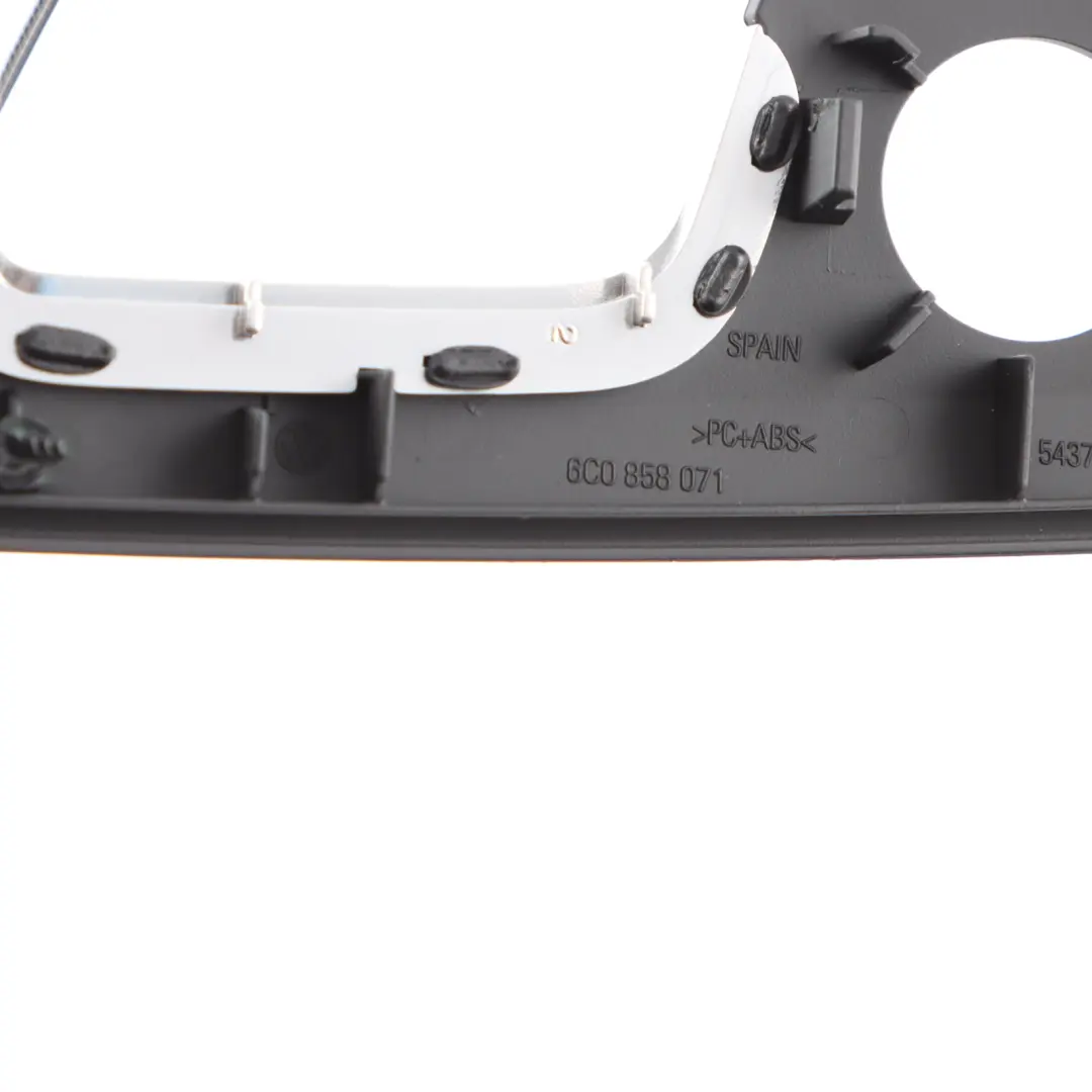 Radio Stereo Mount Bracket Frame Surround Trim to Volkswagen Polo 6R with Part number 6C0858071 Volkswagen Polo 6R Radio Stereo Mount Bracket Frame Surround Trim - SKU 6C0858071 - Part number 6C0858071