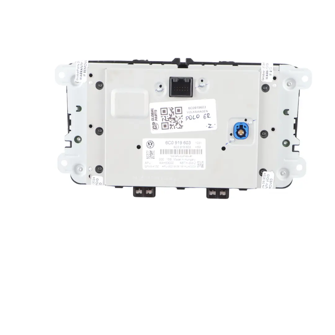 Volkswagen Polo 6R Display Screen Radio Multimedia Navigation Sat Unit - SKU 6C0919603 - Part number 6C0919603