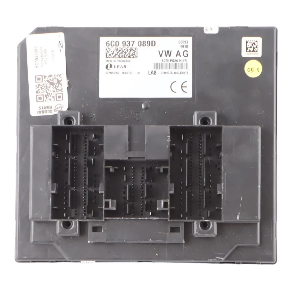 CJZC Central Body Comfort BCM Module to Volkswagen Polo 5 6R 1.2 TSI with Part number 6C0937089 Volkswagen Polo 5 6R 1.2 TSI CJZC Central Body Comfort BCM Module - SKU 6C0937089 - Part number 6C0937089