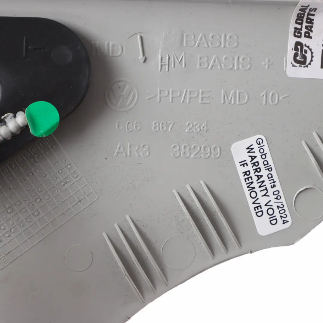 Column A Pillar Front Right O/S Trim to Volkswagen Polo 6R Cover with Part number 6C6867234 Volkswagen Polo 6R Cover Column A Pillar Front Right O/S Trim - SKU 6C6867234 - Part number 6C6867234