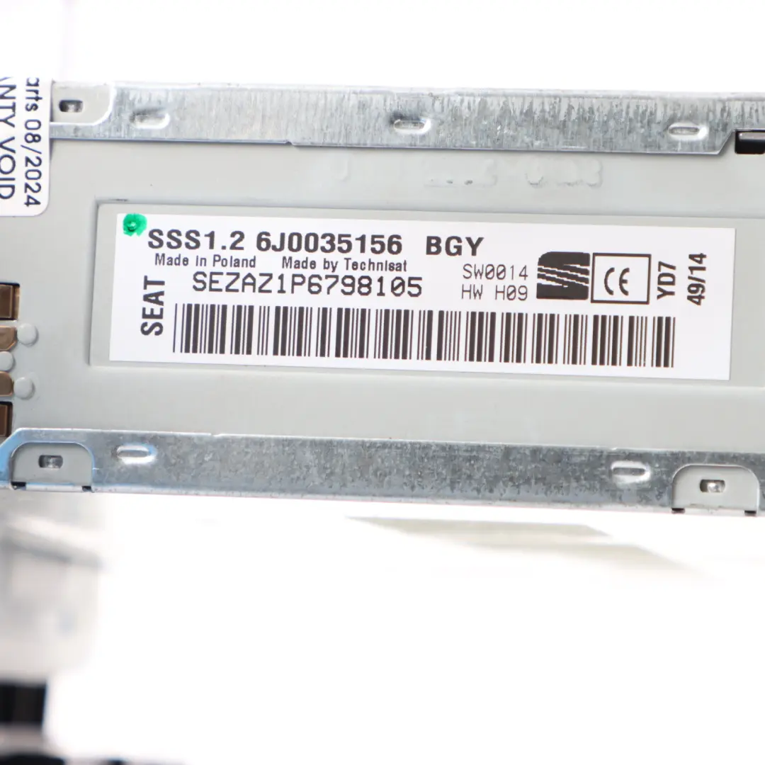 6J Head Unit Mulitmedia Hazard Triangle Switch Panel Block to Seat Ibiza with Part number 6J0035156 Seat Ibiza 6J Head Unit Mulitmedia Hazard Triangle Switch Panel Block - SKU 6J0035156 - Part number 6J0035156