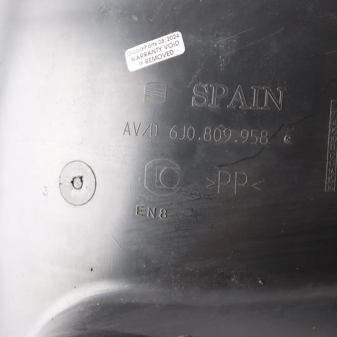 Seat Ibiza 6J Wheel Arch Cover Front Right O/S Housing Panel Cover - SKU 6J0809958 - Part number 6J0809958