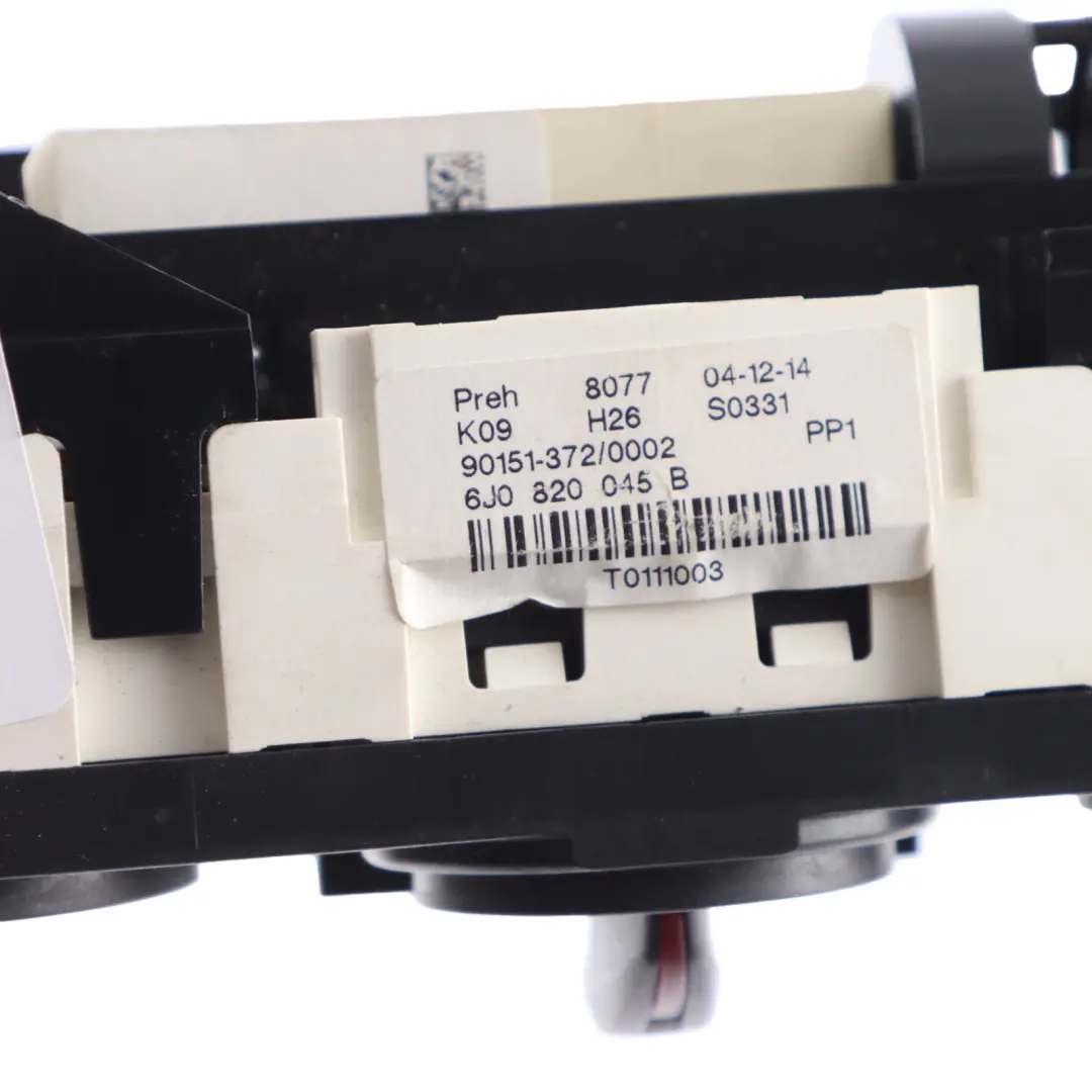 Seat Ibiza 6J Air Climate A/C Heater Control Panel Switch Unit - SKU 6J0820045B - Part number 6J0820045B