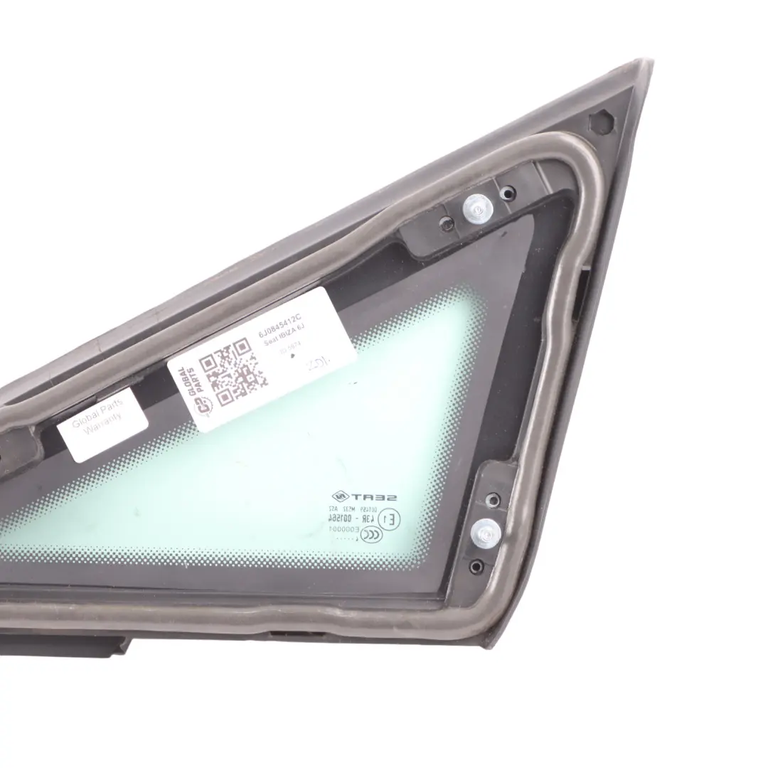 6J Front Quarter Glass Driver Side Window AS2 Right O/S to Seat Ibiza with Part number 6J0845412C Seat Ibiza 6J Front Quarter Glass Driver Side Window AS2 Right O/S - SKU 6J0845412C - Part number 6J0845412C