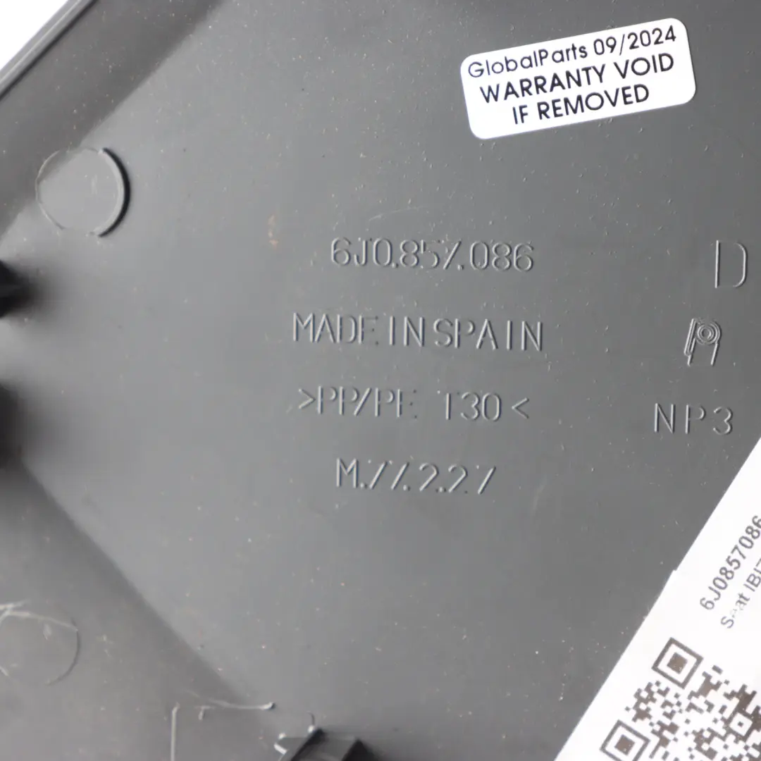 6J Interior Salpicadero Cubierta Panel Derecho Lado para Seat Ibiza con número de pieza 6J0857086 Seat Ibiza 6J Interior Salpicadero Cubierta Panel Derecho Lado - SKU 6J0857086 - Número de pieza 6J0857086