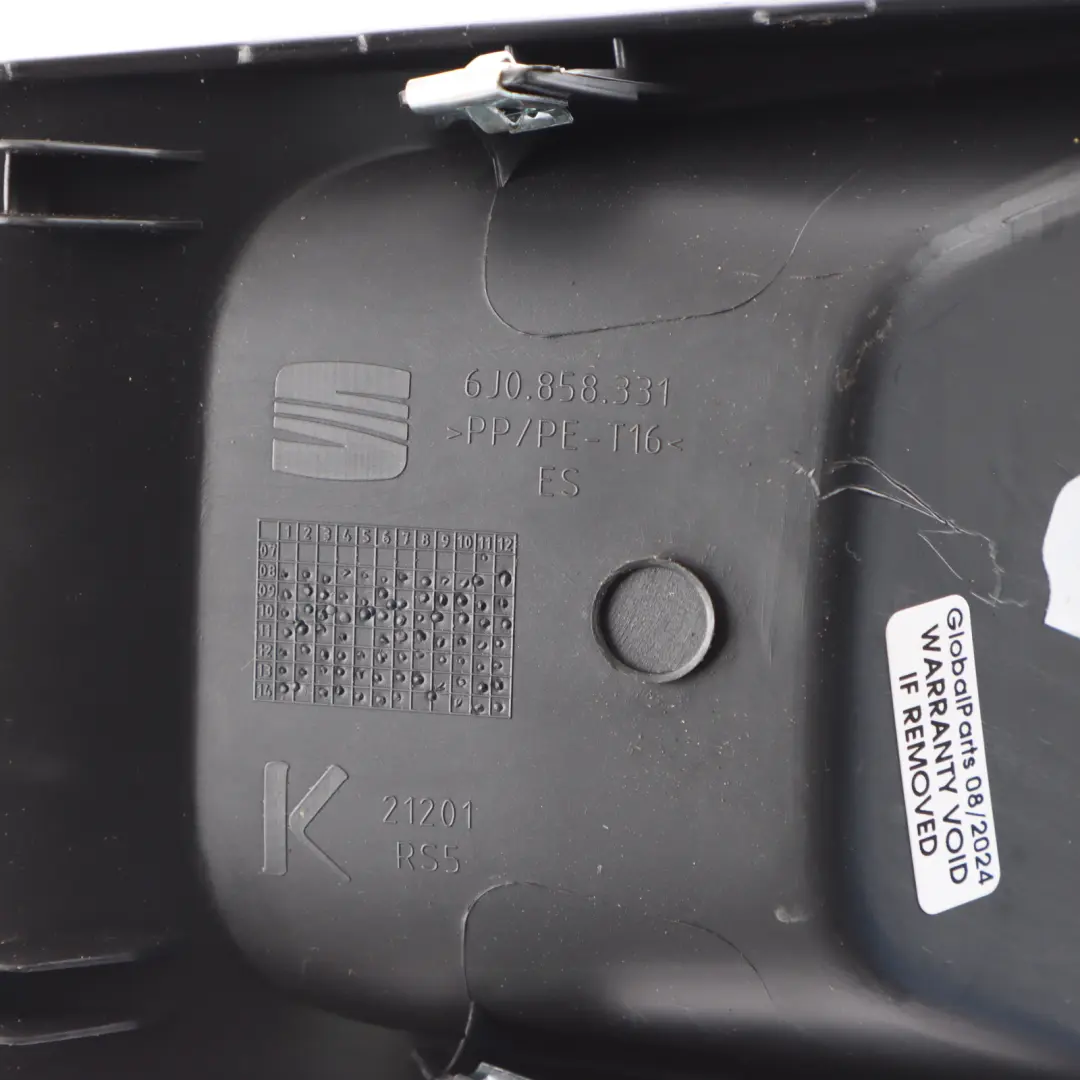 6J Center Console Gear Stick Surround Cup Holder Trim Cover to Seat Ibiza with Part number 6J0858331 Seat Ibiza 6J Center Console Gear Stick Surround Cup Holder Trim Cover - SKU 6J0858331 - Part number 6J0858331