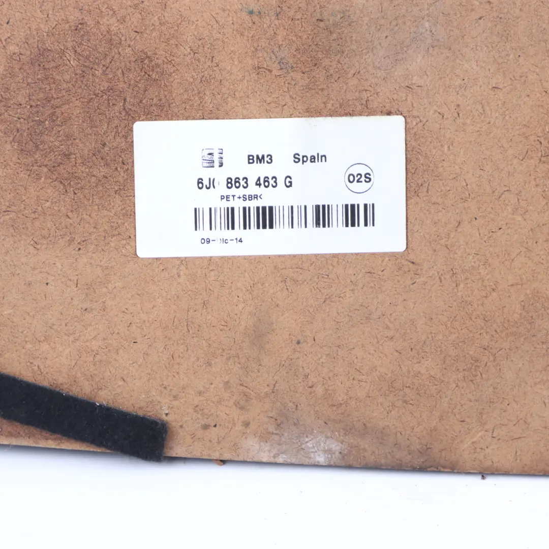 6J Boot Trunk Carpet Floor Mat Rear Liner Cover to Seat Ibiza with Part number 6J0863463G Seat Ibiza 6J Boot Trunk Carpet Floor Mat Rear Liner Cover - SKU 6J0863463G - Part number 6J0863463G