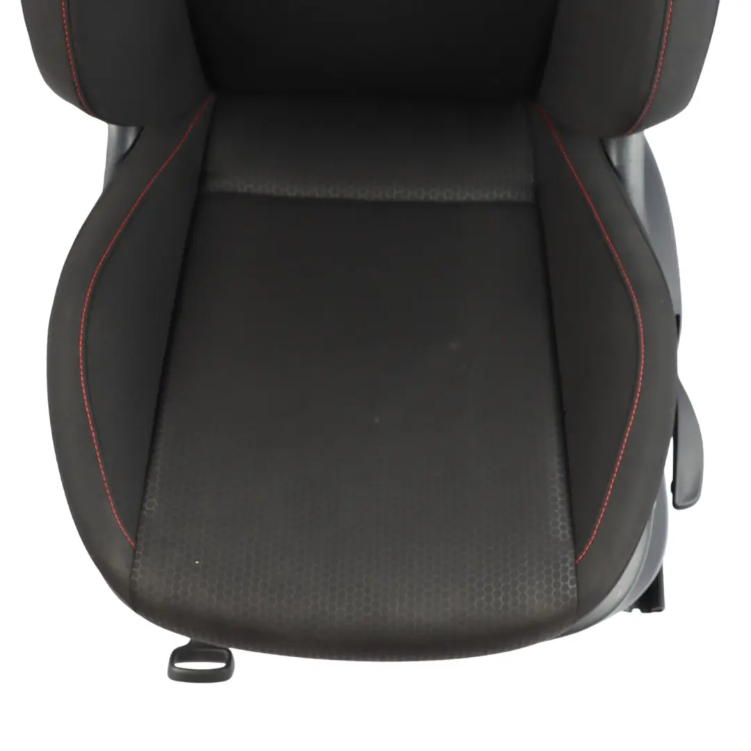6J Front Left N/S Cloth Fabric Black Red Thread Interior to Seat Ibiza with Part number 6J0881805BF Seat Ibiza 6J Front Left N/S Cloth Fabric Black Red Thread Interior - SKU 6J0881805BF-1 - Part number 6J0881805BF