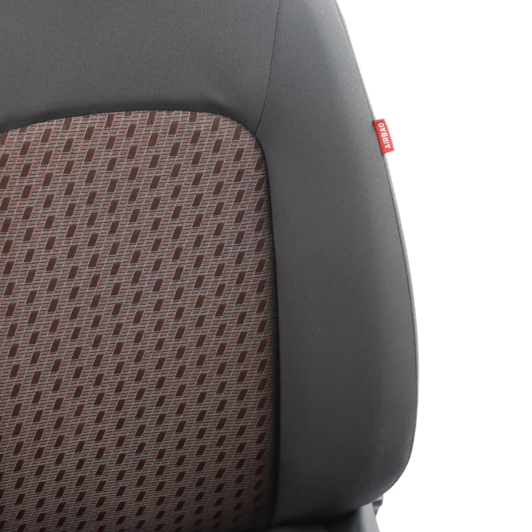 Seat Ibiza 6J Front Left N/S Seat Cloth Fabric Orange Interior - SKU 6J0881805J-1 - Part number 6J0881805J