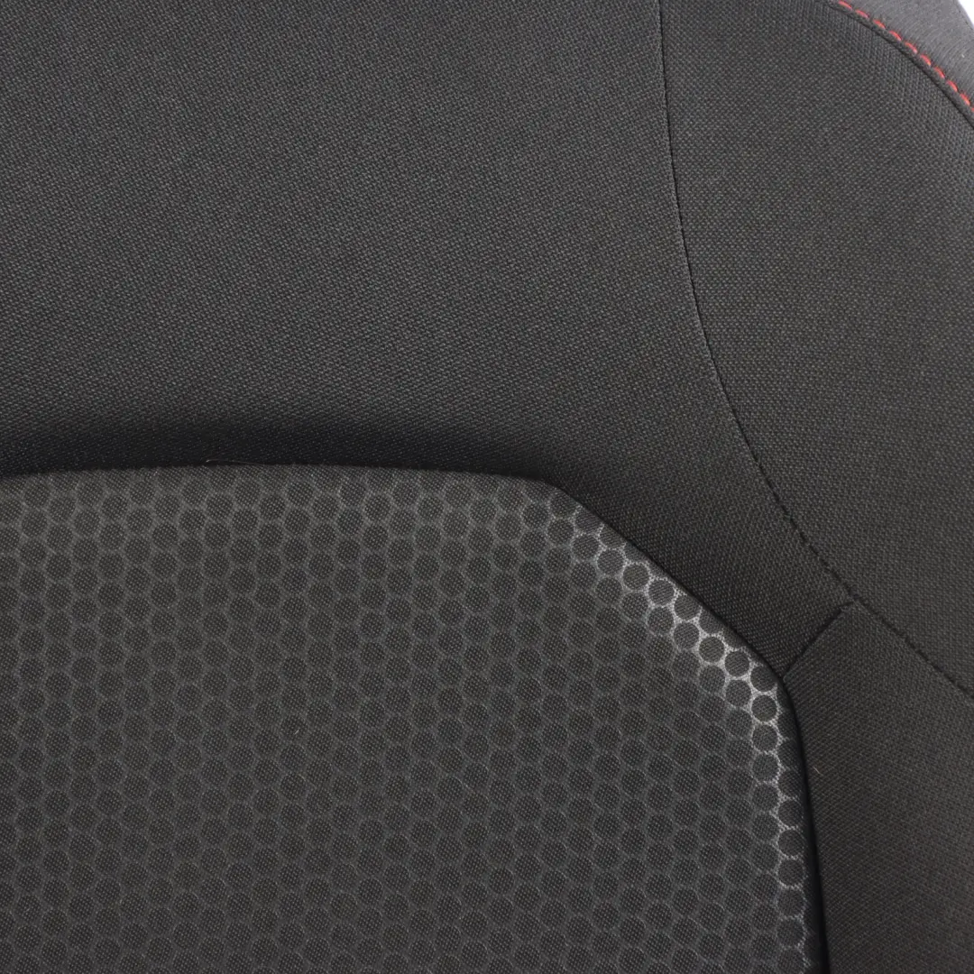 Seat Ibiza 6J Front Right O/S Cloth Fabric Black Red Thread Interior - SKU 6J0881806AH-1 - Part number 6J0881806AH