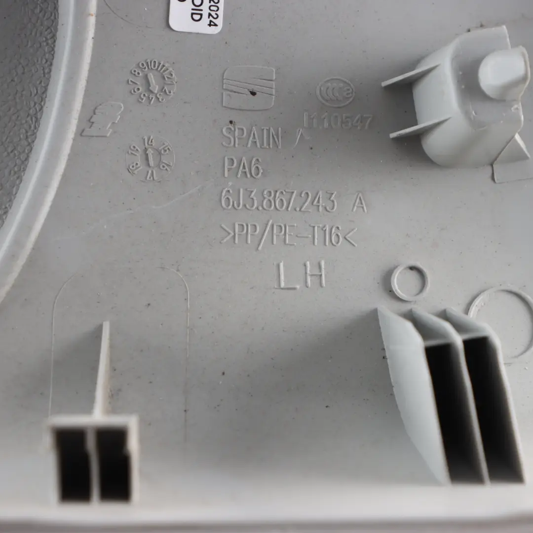 Seat Ibiza 6J Upper B Pillar Column Left N/S Trim Cover Panel - SKU 6J3867243A - Part number 6J3867243A