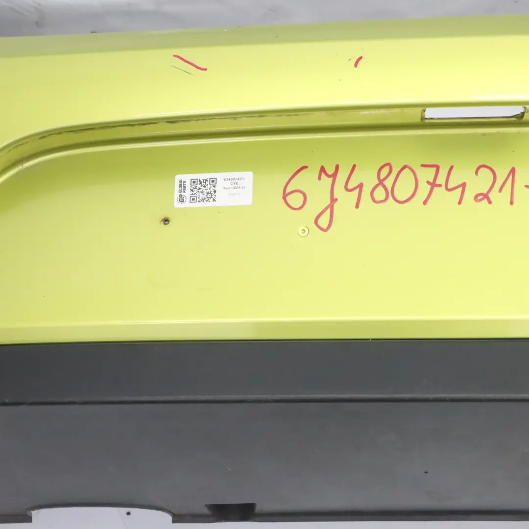 Seat Ibiza 6J Rear Bumper Panel Cover Trim Amarillo Citrus Metallic - S1T - SKU 6J4807421-CYE - Part number 6J4807421