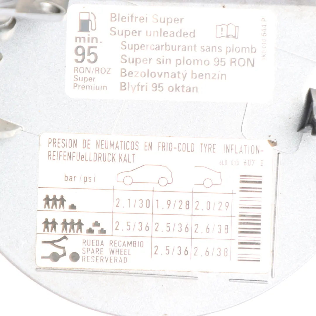 Seat Ibiza 6J Fuel Filler Flap Cover Panel Monsoon Grey Metallic X7R - SKU 6J4809905D-MOG - Part number 6J4809905D