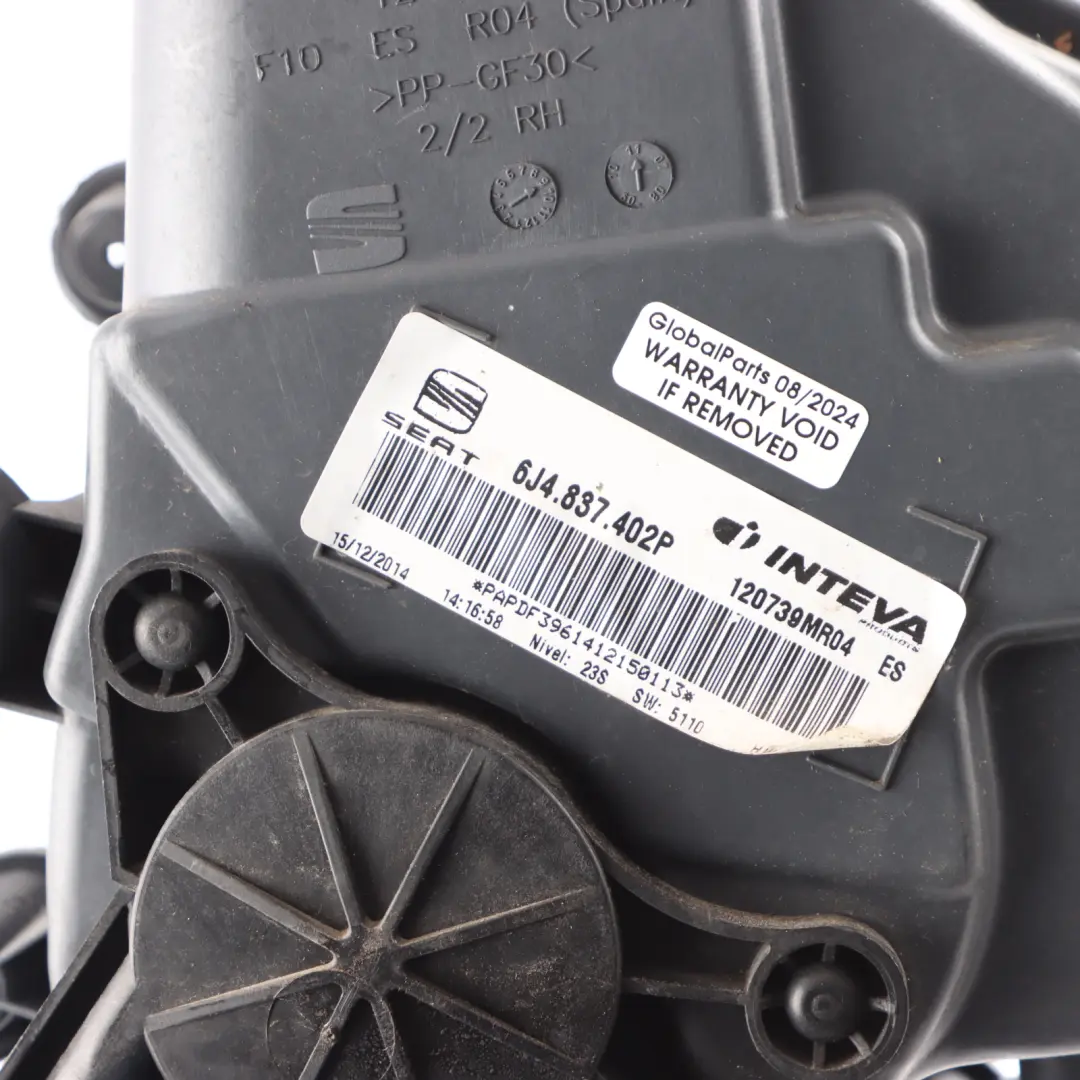 Seat Ibiza 6J Fensterheber Mechanismus Mit Motor Vorne Rechts 6J4837402P - SKU 6J4837462 - Teilenummer 6J4837462