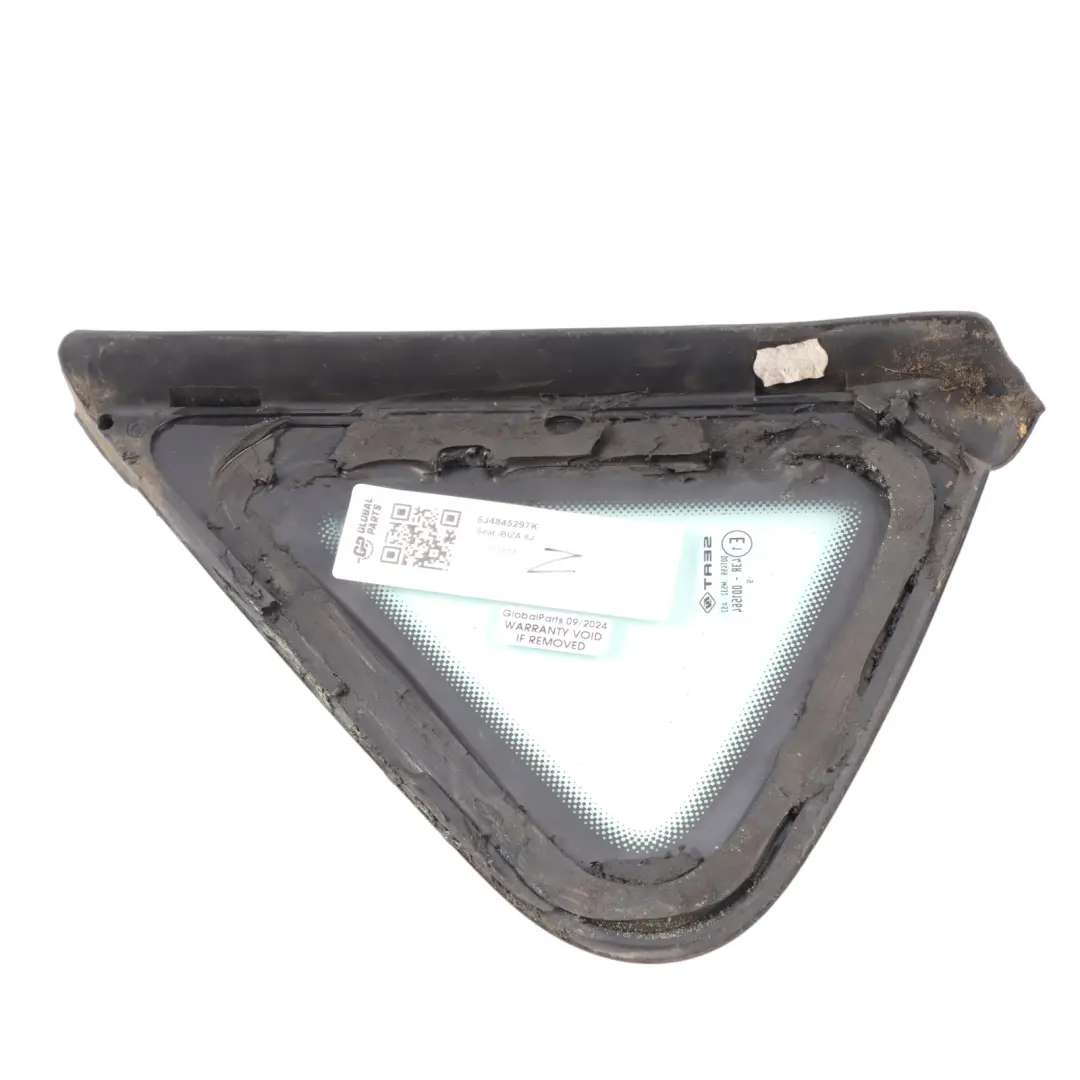 6J 5dr Side Window Quarter Panel Rear Left N/S Green AS2 to Seat Ibiza with Part number 6J4845297K Seat Ibiza 6J 5dr Side Window Quarter Panel Rear Left N/S Green AS2 - SKU 6J4845297K - Part number 6J4845297K