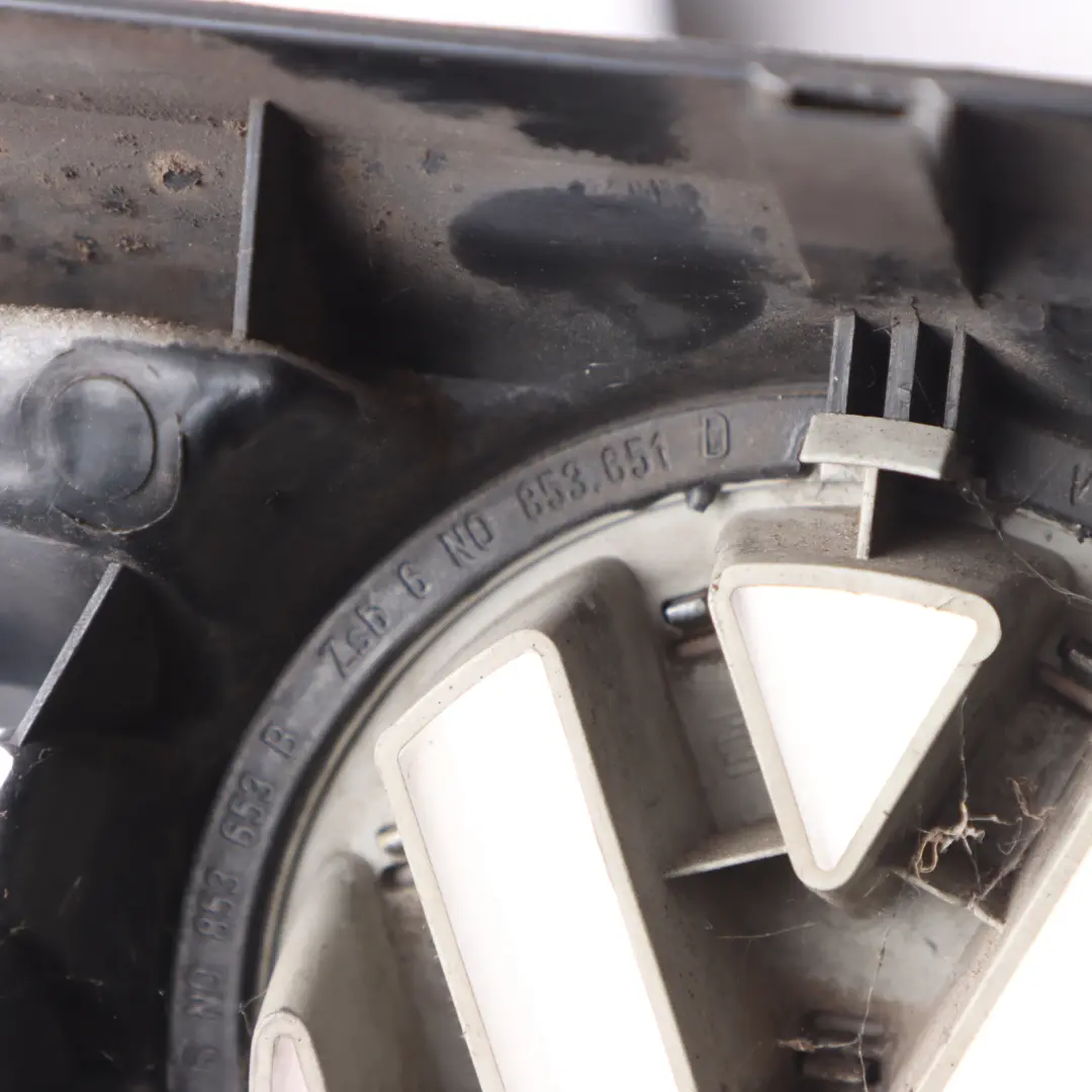 6N Bumper Grille Trim Panel Front Centre Emblem Black to Volkswagen Polo with Part number 6N0853651D Volkswagen Polo 6N Bumper Grille Trim Panel Front Centre Emblem Black - SKU 6N0853651D - Part number 6N0853651D