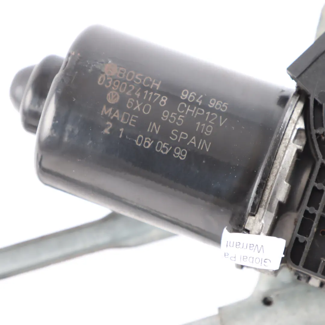 6N Wiper Linkage System Front Windscreen Motor to Volkswagen Polo with Part number 6N2955023C Volkswagen Polo 6N Wiper Linkage System Front Windscreen Motor - SKU 6N2955023C - Part number 6N2955023C