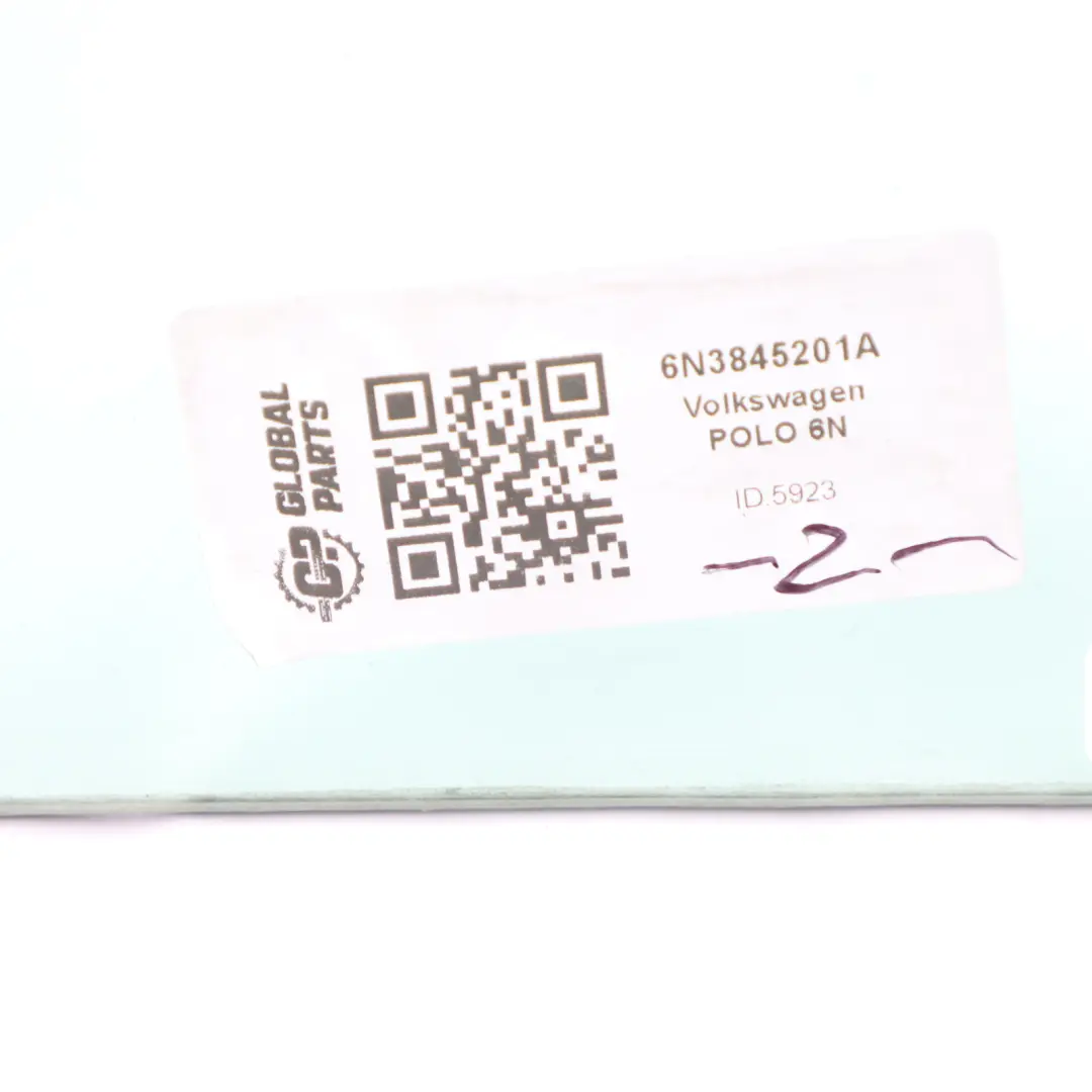 Volkswagen Polo 6N Door Window Glass Front Right O/S Glazing AS2 - SKU 6N3845202 - Part number 6N3845201A