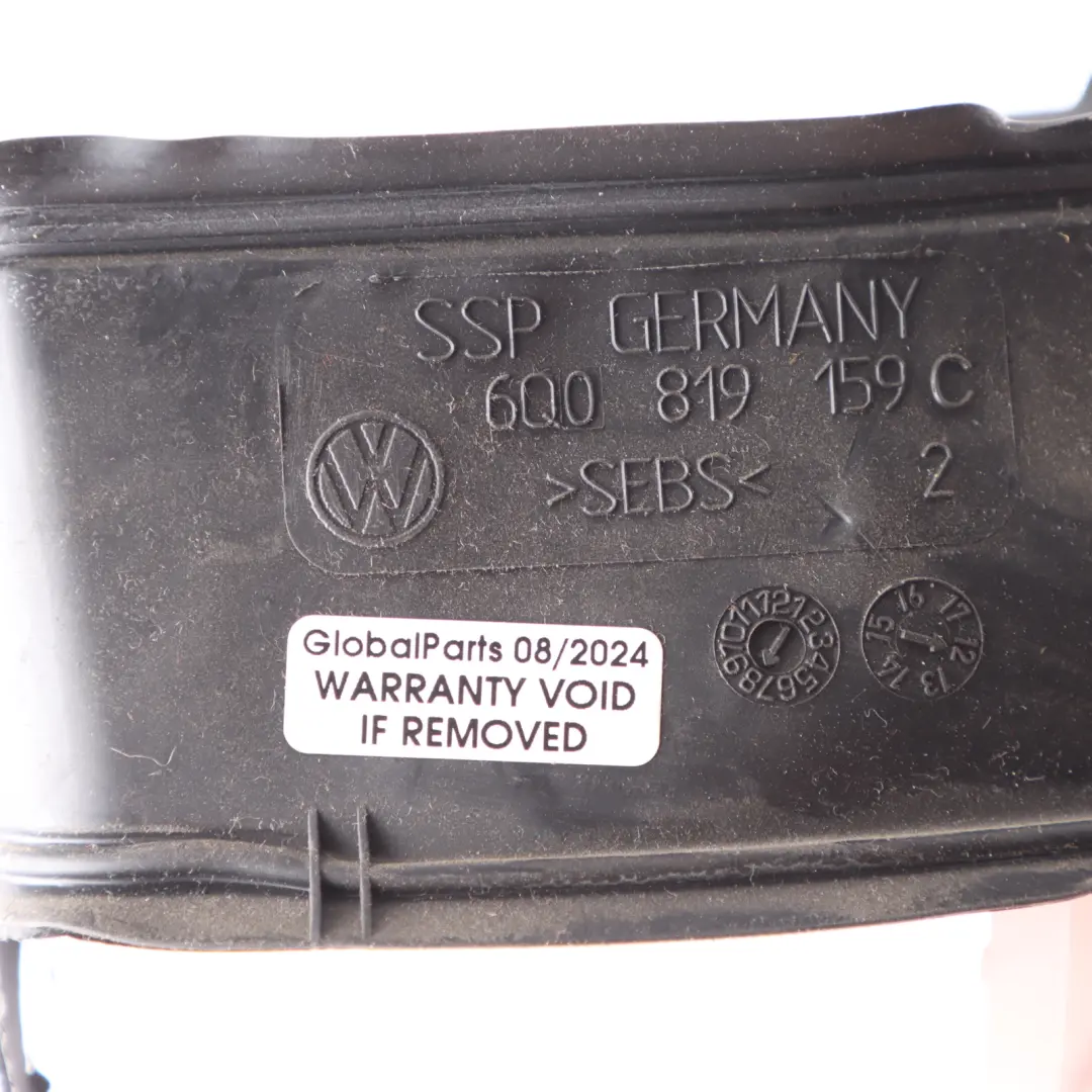 VW Volkswagen Polo 6R Lower Heater Channel Connector Rubber Pipe - SKU 6Q0819159C - Part number 6Q0819195C