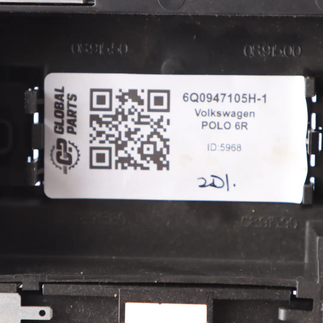 VW Volkswagen Polo 6R Luce Interruttore lampada lettura anteriore - SKU 6Q0947105H - Numero di parte 6Q0947105H