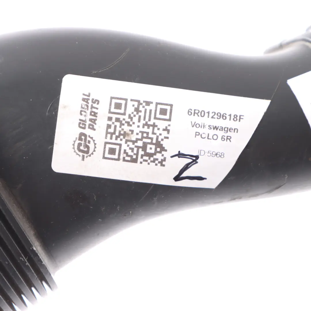 Rura Przewód Dolotowy Powietrza do Volkswagen Polo 6R o numerze 6R0129618F Volkswagen Polo 6R Rura Przewód Dolotowy Powietrza - SKU 6R0129618F - Numer Części 6R0129618F